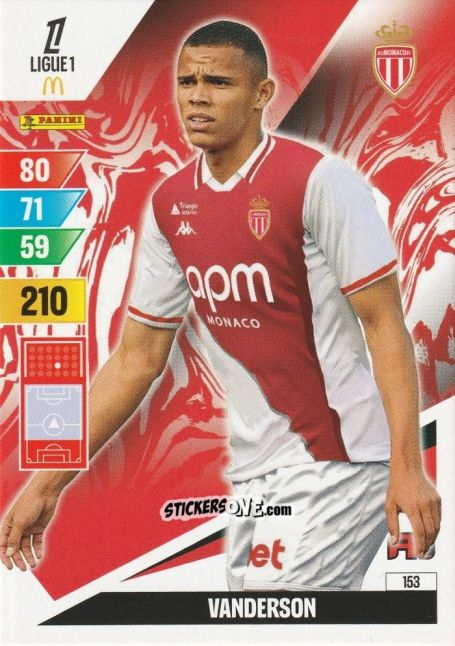 Cromo Vanderson - Ligue 1 2024-2025. Adrenalyn XL n. 153 - Panini