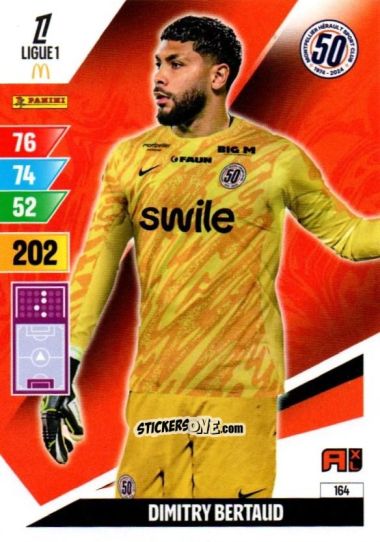 Sticker Dimitry Bertaud - Ligue 1 2024-2025. Adrenalyn XL n. 164 - Panini