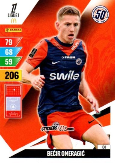 Sticker Becir Omeragic - Ligue 1 2024-2025. Adrenalyn XL n. 168 - Panini