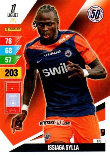 Sticker Issiaga Sylla - Ligue 1 2024-2025. Adrenalyn XL n. 170 - Panini