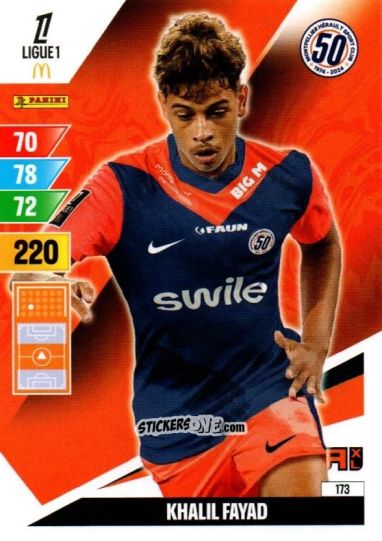 Sticker Khalil Fayad - Ligue 1 2024-2025. Adrenalyn XL n. 173 - Panini