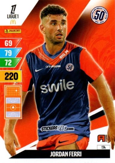 Sticker Jordan Ferri - Ligue 1 2024-2025. Adrenalyn XL n. 174 - Panini