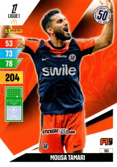 Sticker Musa Al-Taamari - Ligue 1 2024-2025. Adrenalyn XL n. 180 - Panini