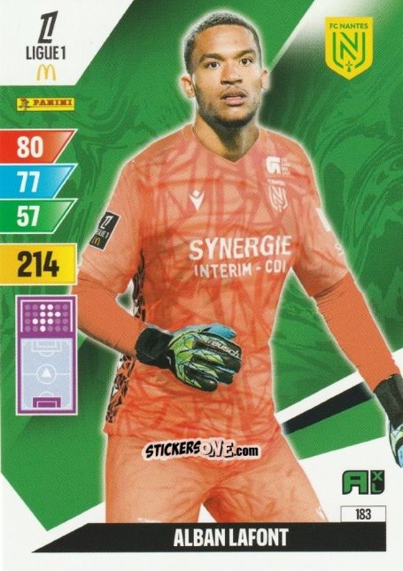 Figurina Alban Lafont - Ligue 1 2024-2025. Adrenalyn XL n. 183 - Panini