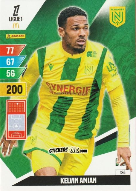 Sticker Kelvin Amian - Ligue 1 2024-2025. Adrenalyn XL n. 184 - Panini