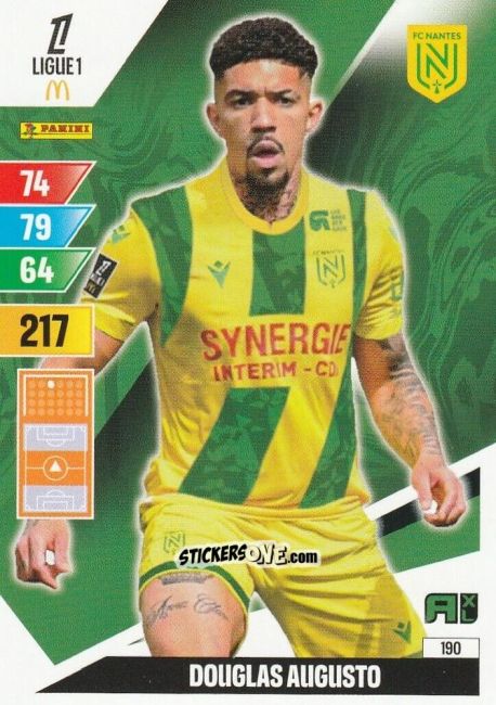 Sticker Douglas Augusto - Ligue 1 2024-2025. Adrenalyn XL n. 190 - Panini