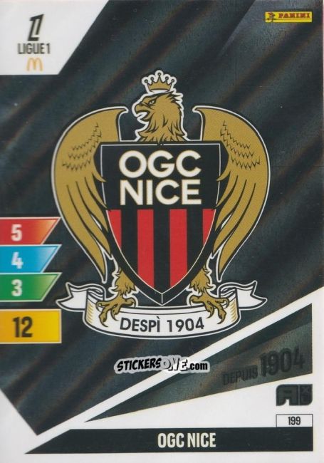 Figurina Ecusson - Ligue 1 2024-2025. Adrenalyn XL n. 199 - Panini