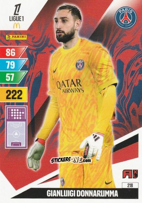 Cromo Gianluigi Donnarumma - Ligue 1 2024-2025. Adrenalyn XL n. 218 - Panini
