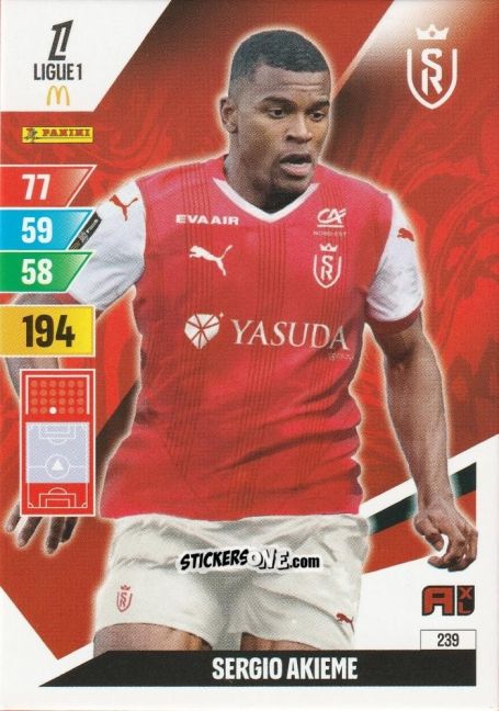 Sticker Sergio Akieme - Ligue 1 2024-2025. Adrenalyn XL n. 239 - Panini