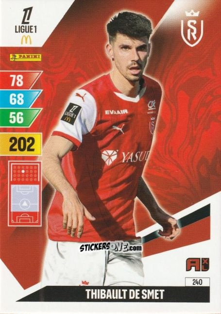 Sticker Thibault De Smet - Ligue 1 2024-2025. Adrenalyn XL n. 240 - Panini