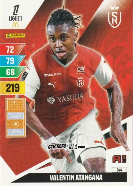 Sticker Valentin Atangana - Ligue 1 2024-2025. Adrenalyn XL n. 244 - Panini