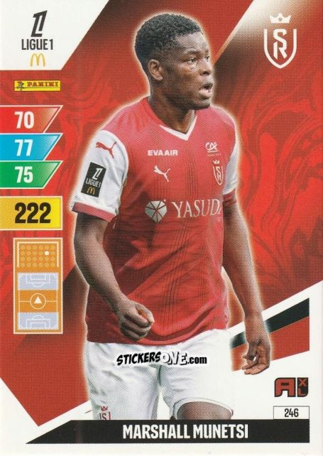 Sticker Marshall Munetsi - Ligue 1 2024-2025. Adrenalyn XL n. 246 - Panini