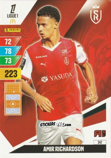 Sticker Amir Richardson - Ligue 1 2024-2025. Adrenalyn XL n. 247 - Panini