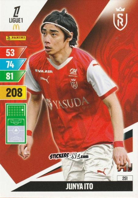 Sticker Junya Ito - Ligue 1 2024-2025. Adrenalyn XL n. 251 - Panini