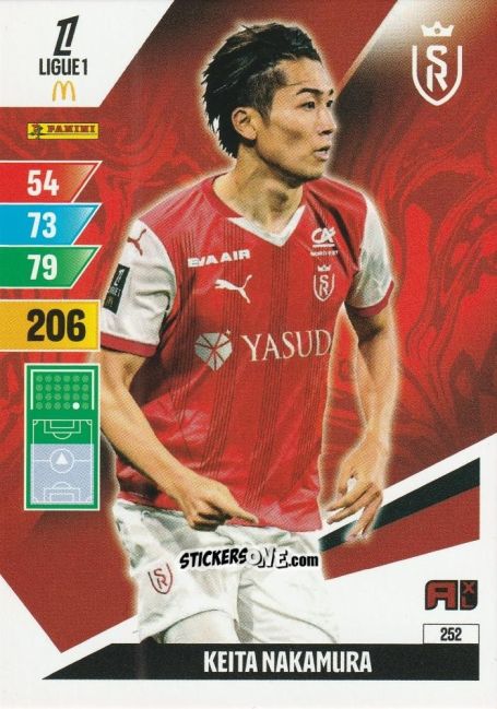 Sticker Keita Nakamura - Ligue 1 2024-2025. Adrenalyn XL n. 252 - Panini