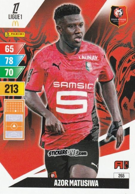 Sticker Azor Matusiwa - Ligue 1 2024-2025. Adrenalyn XL n. 265 - Panini