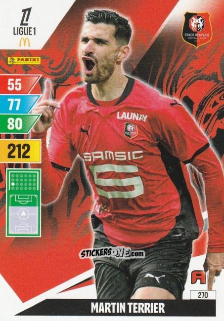 Sticker Martin Terrier - Ligue 1 2024-2025. Adrenalyn XL n. 270 - Panini