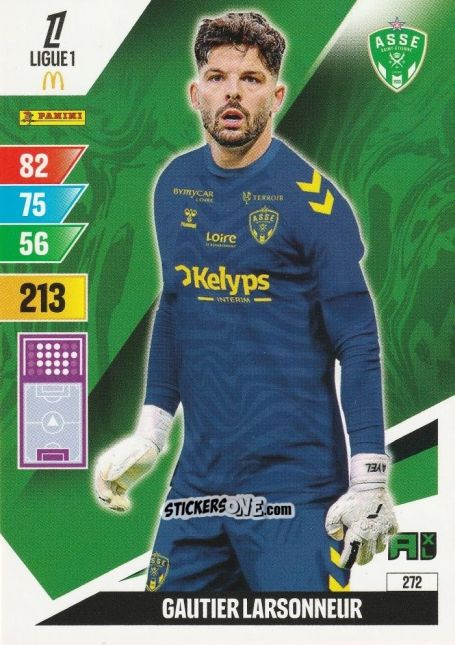 Sticker Gautier Larsonneur - Ligue 1 2024-2025. Adrenalyn XL n. 272 - Panini