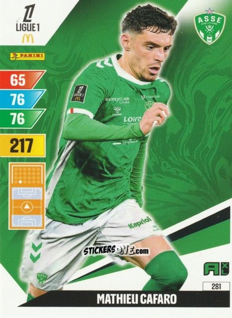 Sticker Mathieu Cafaro - Ligue 1 2024-2025. Adrenalyn XL n. 281 - Panini