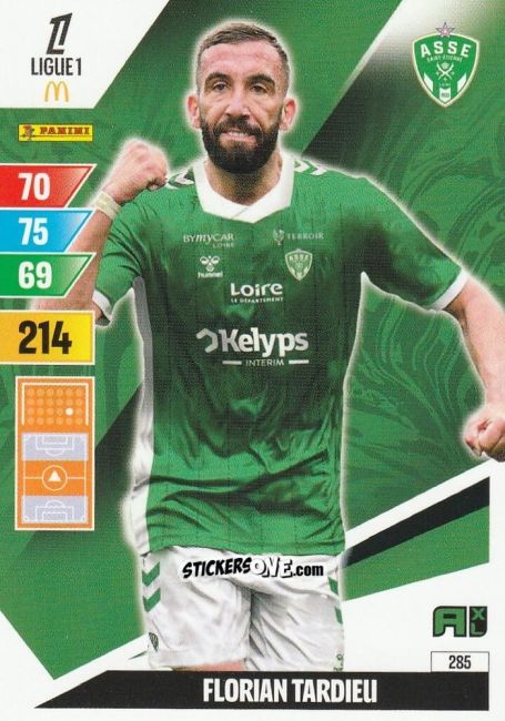 Figurina Florian Tardieu - Ligue 1 2024-2025. Adrenalyn XL n. 285 - Panini