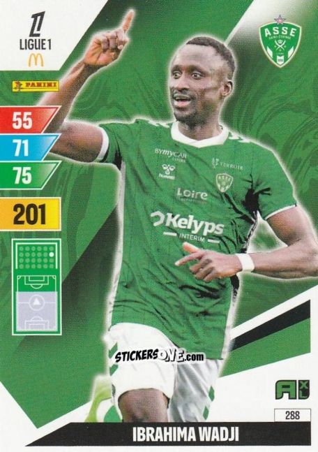 Figurina Ibrahima Wadji - Ligue 1 2024-2025. Adrenalyn XL n. 288 - Panini