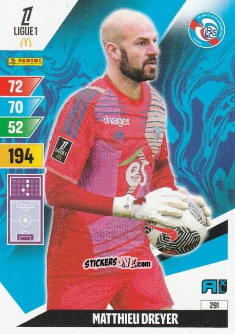 Figurina Matthieu Dreyer - Ligue 1 2024-2025. Adrenalyn XL n. 291 - Panini