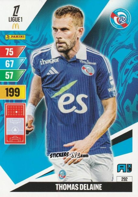 Sticker Thomas Delaine - Ligue 1 2024-2025. Adrenalyn XL n. 292 - Panini
