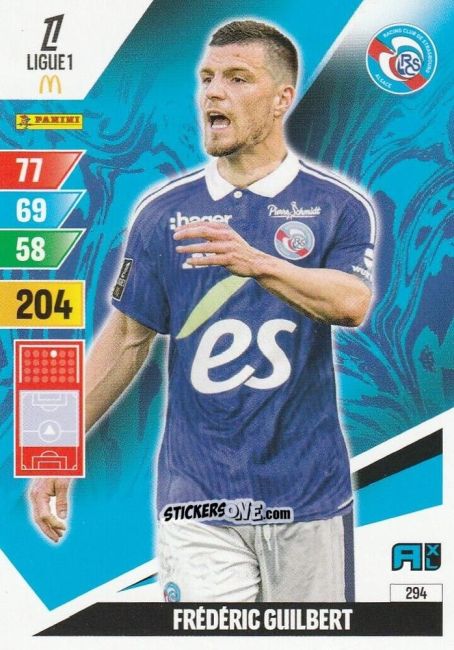 Figurina Frédéric Guilbert - Ligue 1 2024-2025. Adrenalyn XL n. 294 - Panini