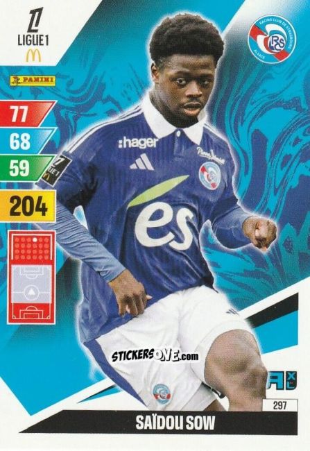 Figurina Saïdou Sow - Ligue 1 2024-2025. Adrenalyn XL n. 297 - Panini