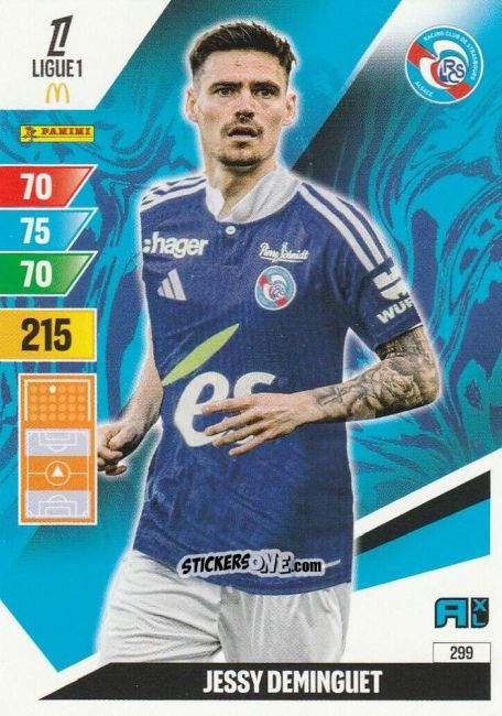 Sticker Jessy Deminguet - Ligue 1 2024-2025. Adrenalyn XL n. 299 - Panini