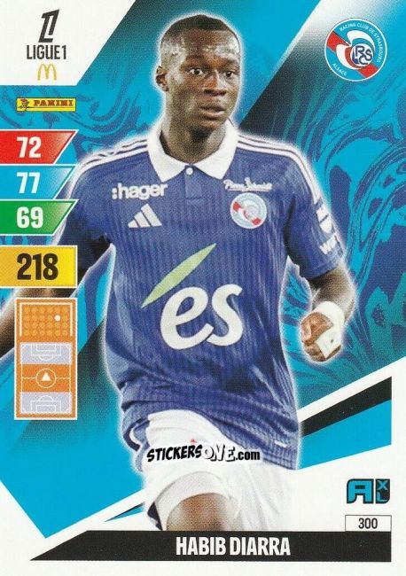 Sticker Habib Diarra - Ligue 1 2024-2025. Adrenalyn XL n. 300 - Panini