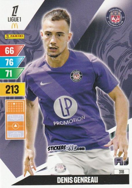 Cromo Denis Genreau - Ligue 1 2024-2025. Adrenalyn XL n. 318 - Panini
