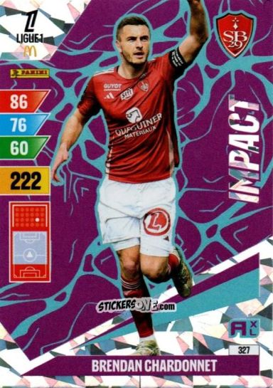 Sticker Brendan Chardonnet - Ligue 1 2024-2025. Adrenalyn XL n. 327 - Panini