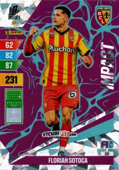 Cromo Florent Sotoca - Ligue 1 2024-2025. Adrenalyn XL n. 331 - Panini