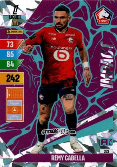 Cromo Rémy Cabella - Ligue 1 2024-2025. Adrenalyn XL n. 333 - Panini