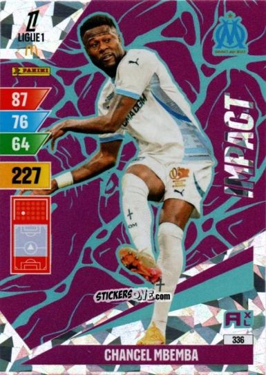 Cromo Chancel Mbemba - Ligue 1 2024-2025. Adrenalyn XL n. 336 - Panini