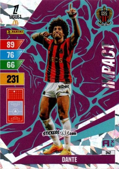 Sticker Dante - Ligue 1 2024-2025. Adrenalyn XL n. 342 - Panini