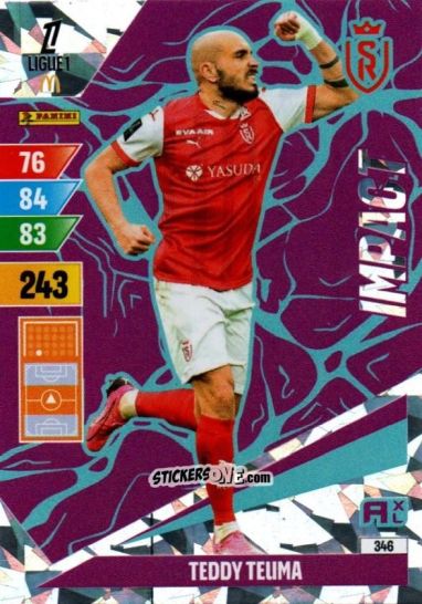 Sticker Teddy Teuma - Ligue 1 2024-2025. Adrenalyn XL n. 346 - Panini