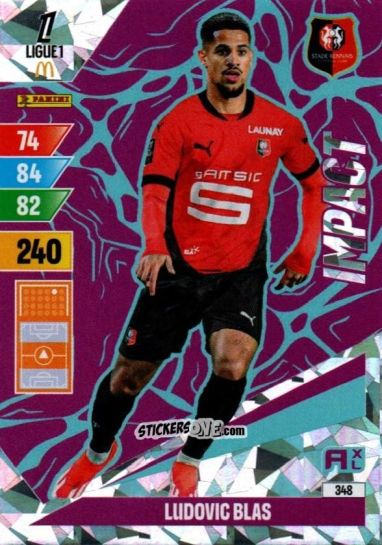 Figurina Ludovic Blas - Ligue 1 2024-2025. Adrenalyn XL n. 348 - Panini