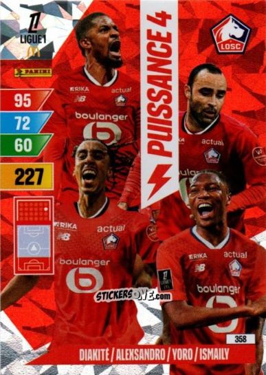 Sticker LOSC Lille - Ligue 1 2024-2025. Adrenalyn XL n. 358 - Panini