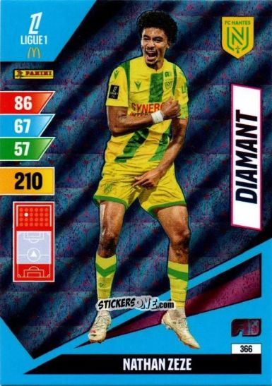 Sticker Nathan Zeze - Ligue 1 2024-2025. Adrenalyn XL n. 366 - Panini