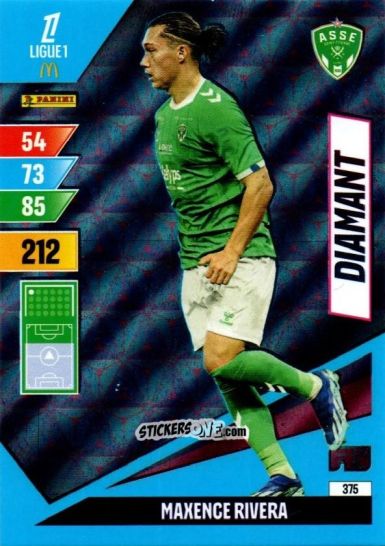 Sticker Maxence Rivera - Ligue 1 2024-2025. Adrenalyn XL n. 375 - Panini