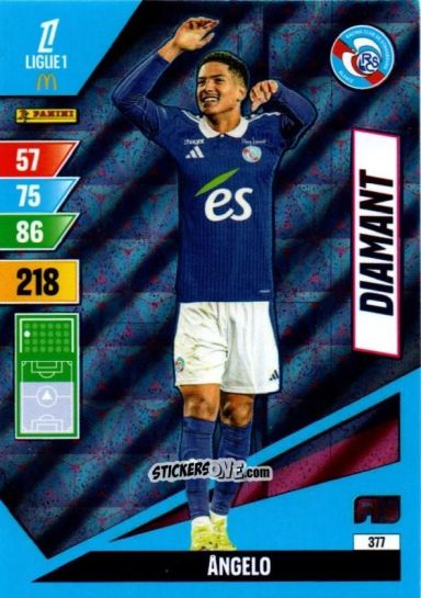 Sticker Angelo Gabriel - Ligue 1 2024-2025. Adrenalyn XL n. 377 - Panini