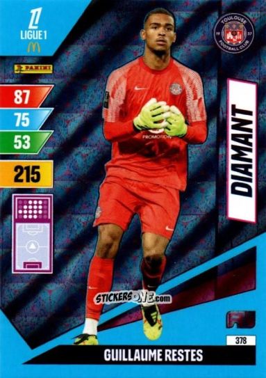 Cromo Guillaume Restes - Ligue 1 2024-2025. Adrenalyn XL n. 378 - Panini