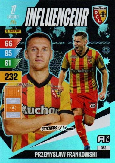 Sticker Przemyslaw Frankowski - Ligue 1 2024-2025. Adrenalyn XL n. 383 - Panini