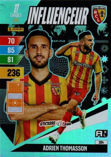 Sticker Adrien Thomasson - Ligue 1 2024-2025. Adrenalyn XL n. 384 - Panini