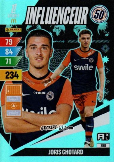 Figurina Joris Chotard - Ligue 1 2024-2025. Adrenalyn XL n. 390 - Panini