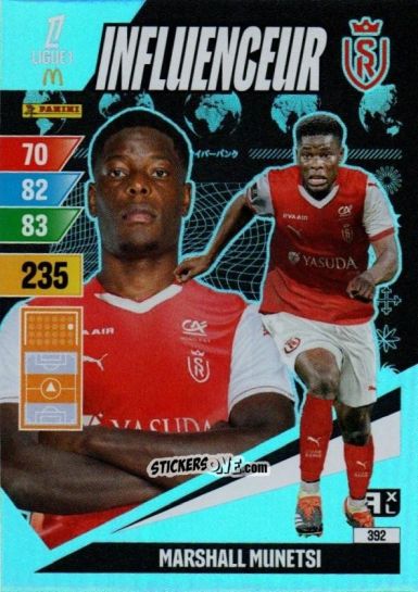 Sticker Marshall Munetsi - Ligue 1 2024-2025. Adrenalyn XL n. 392 - Panini