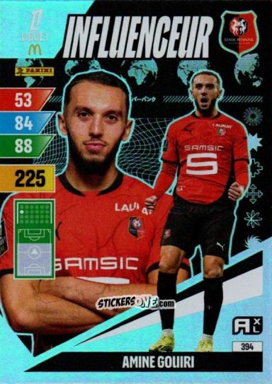 Cromo Amine Gouiri - Ligue 1 2024-2025. Adrenalyn XL n. 394 - Panini