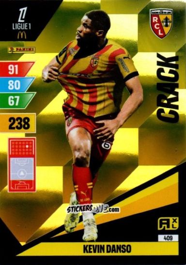 Sticker Kevin Danso - Ligue 1 2024-2025. Adrenalyn XL n. 409 - Panini